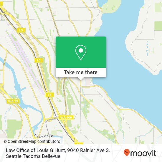 Mapa de Law Office of Louis G Hunt, 9040 Rainier Ave S