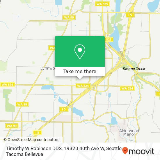 Mapa de Timothy W Robinson DDS, 19320 40th Ave W