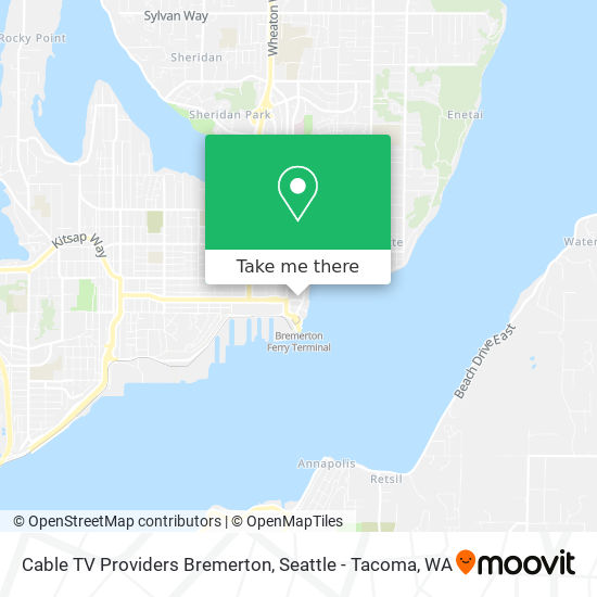 Mapa de Cable TV Providers Bremerton