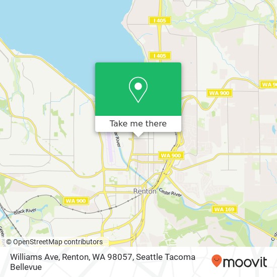 Mapa de Williams Ave, Renton, WA 98057