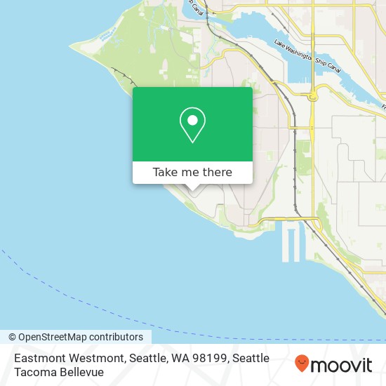 Mapa de Eastmont Westmont, Seattle, WA 98199