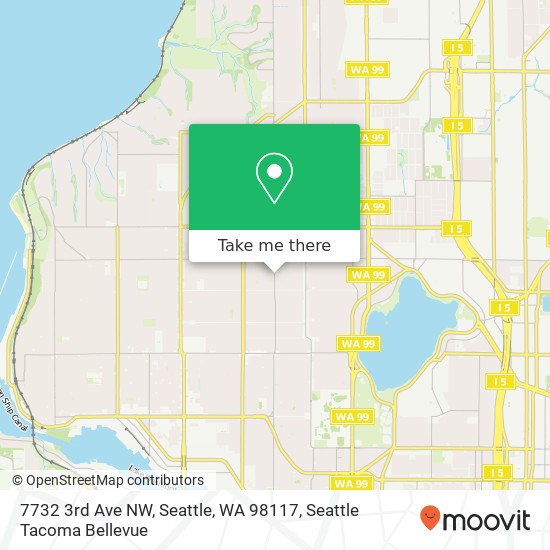 Mapa de 7732 3rd Ave NW, Seattle, WA 98117