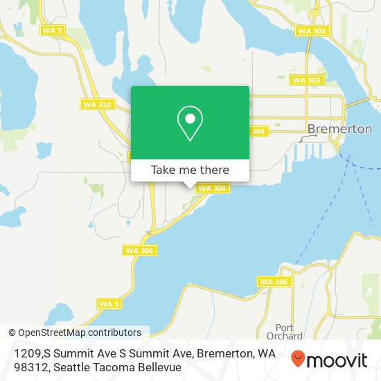 Mapa de 1209,S Summit Ave S Summit Ave, Bremerton, WA 98312