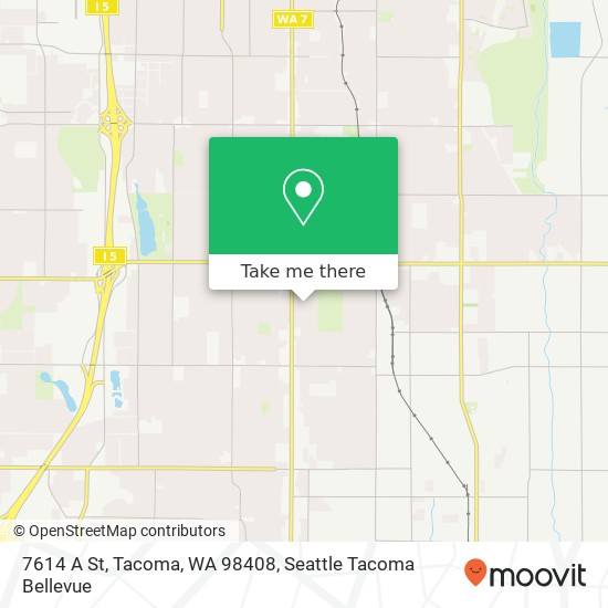 Mapa de 7614 A St, Tacoma, WA 98408