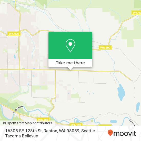 Mapa de 16305 SE 128th St, Renton, WA 98059