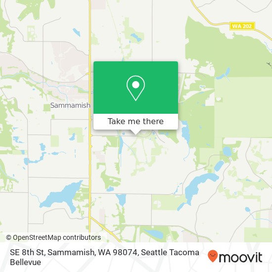 Mapa de SE 8th St, Sammamish, WA 98074