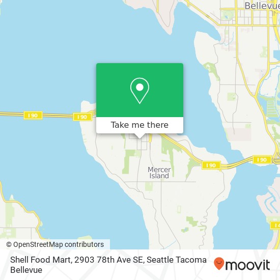 Mapa de Shell Food Mart, 2903 78th Ave SE