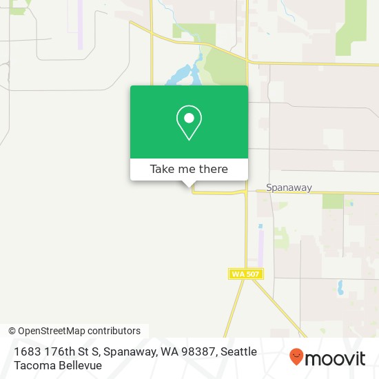 Mapa de 1683 176th St S, Spanaway, WA 98387