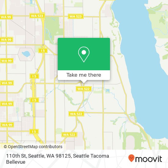 Mapa de 110th St, Seattle, WA 98125