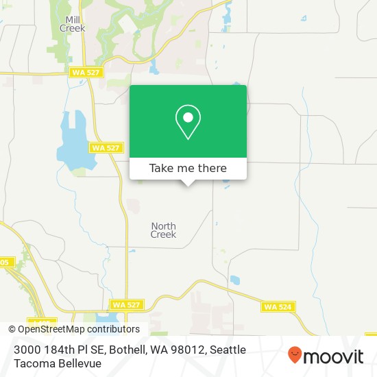 Mapa de 3000 184th Pl SE, Bothell, WA 98012