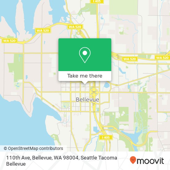 110th Ave, Bellevue, WA 98004 map