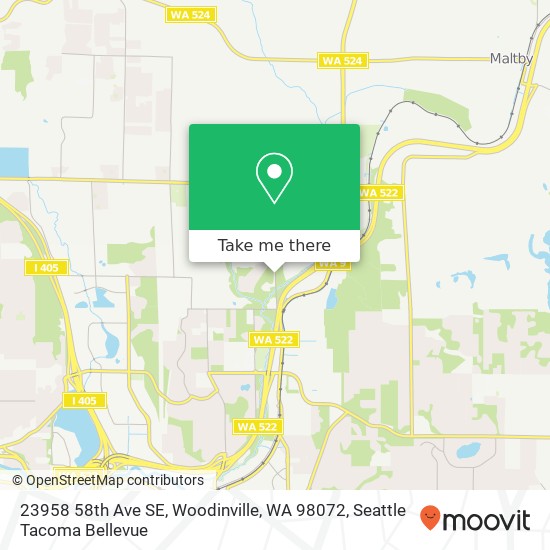 Mapa de 23958 58th Ave SE, Woodinville, WA 98072