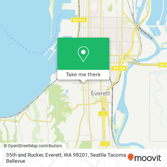 35th and Rucker, Everett, WA 98201 map