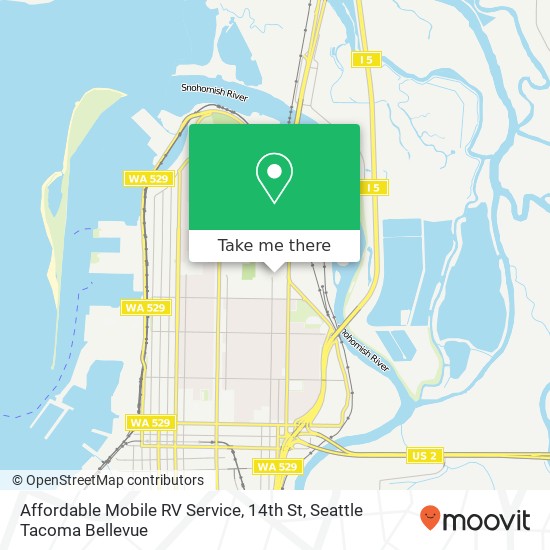 Affordable Mobile RV Service, 14th St map