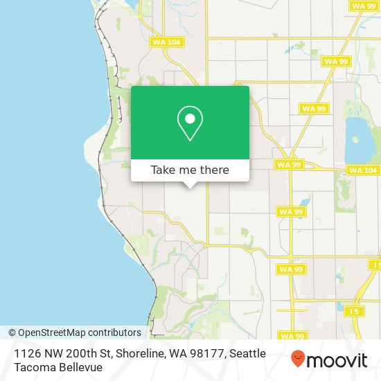 Mapa de 1126 NW 200th St, Shoreline, WA 98177