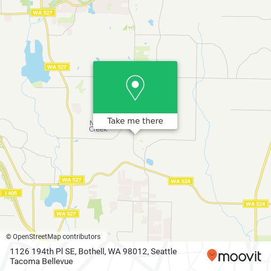 Mapa de 1126 194th Pl SE, Bothell, WA 98012