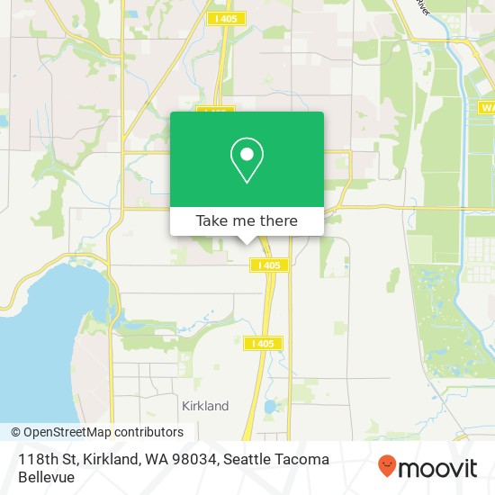 Mapa de 118th St, Kirkland, WA 98034