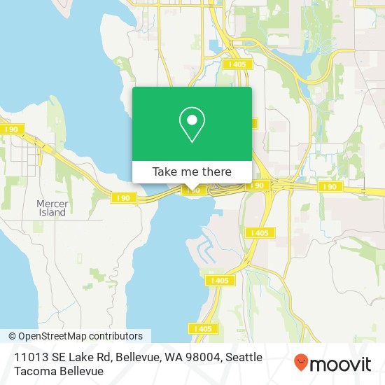 11013 SE Lake Rd, Bellevue, WA 98004 map