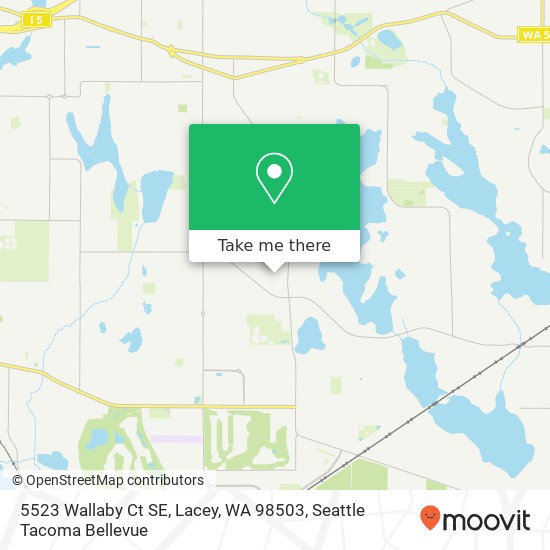 Mapa de 5523 Wallaby Ct SE, Lacey, WA 98503