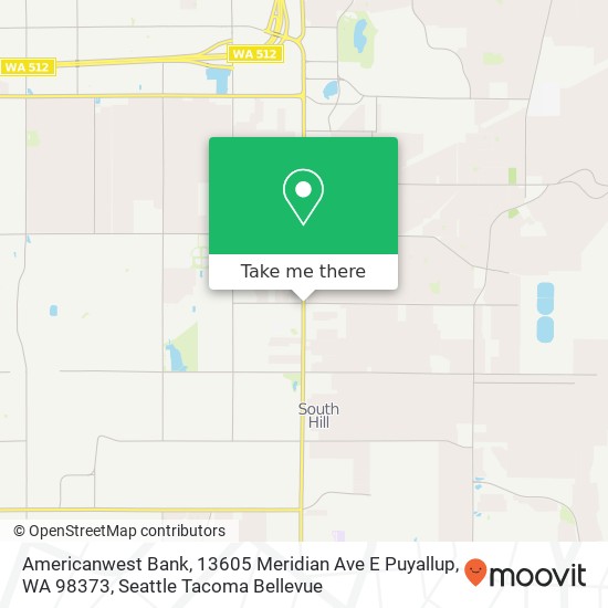 Americanwest Bank, 13605 Meridian Ave E Puyallup, WA 98373 map