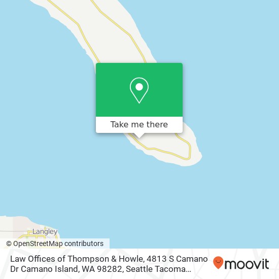 Mapa de Law Offices of Thompson & Howle, 4813 S Camano Dr Camano Island, WA 98282
