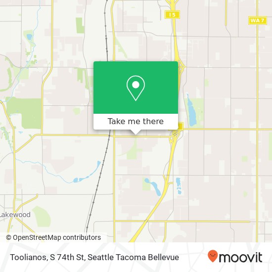 Mapa de Toolianos, S 74th St