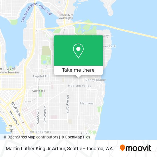 Mapa de Martin Luther King Jr Arthur