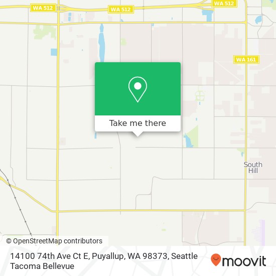 Mapa de 14100 74th Ave Ct E, Puyallup, WA 98373