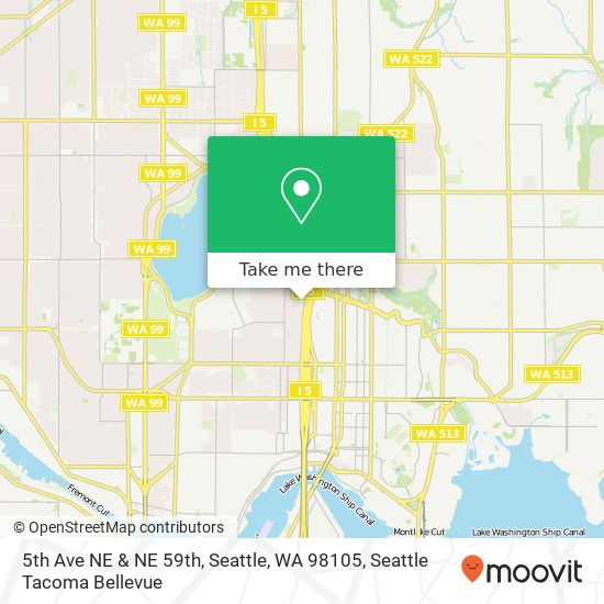 5th Ave NE & NE 59th, Seattle, WA 98105 map