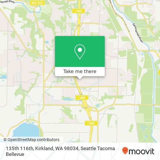 Mapa de 135th 116th, Kirkland, WA 98034