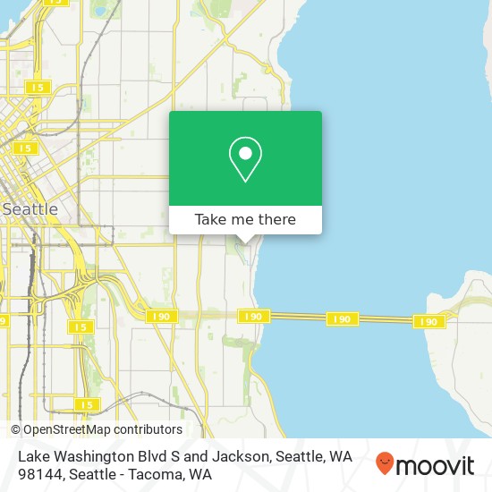 Mapa de Lake Washington Blvd S and Jackson, Seattle, WA 98144