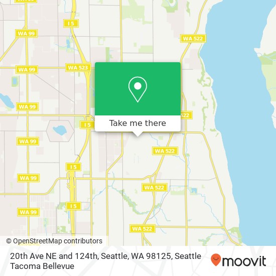 20th Ave NE and 124th, Seattle, WA 98125 map