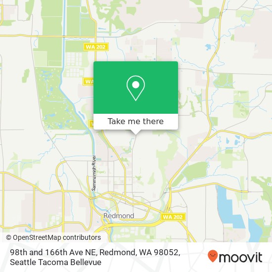 98th and 166th Ave NE, Redmond, WA 98052 map