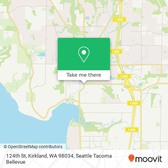 Mapa de 124th St, Kirkland, WA 98034