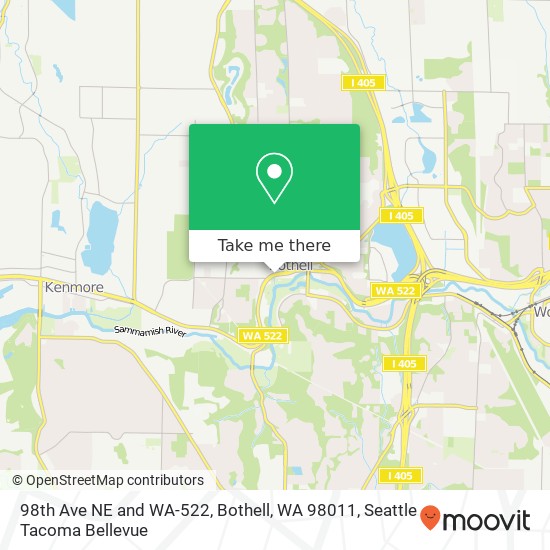 Mapa de 98th Ave NE and WA-522, Bothell, WA 98011