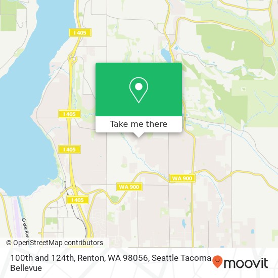 100th and 124th, Renton, WA 98056 map