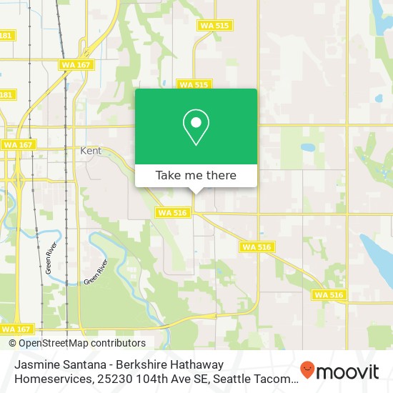 Mapa de Jasmine Santana - Berkshire Hathaway Homeservices, 25230 104th Ave SE