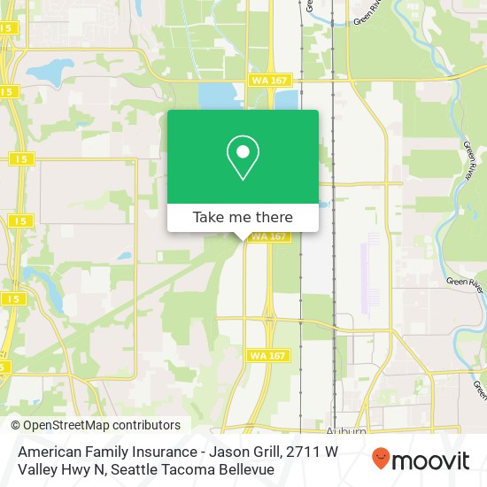 Mapa de American Family Insurance - Jason Grill, 2711 W Valley Hwy N
