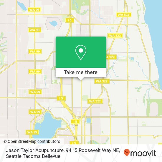 Mapa de Jason Taylor Acupuncture, 9415 Roosevelt Way NE