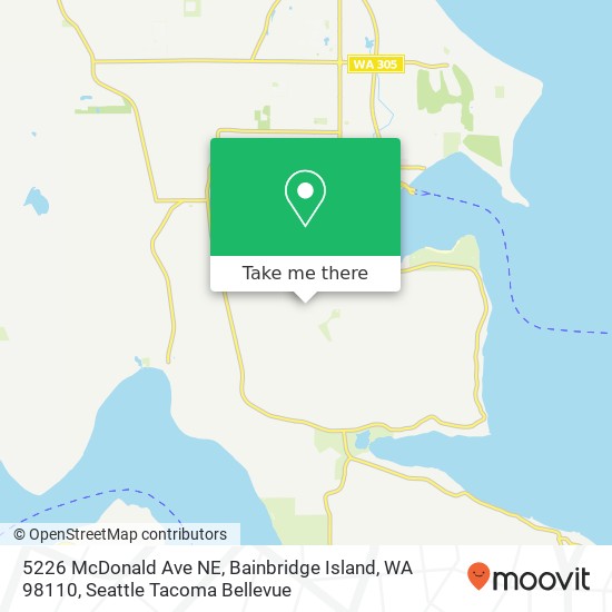 Mapa de 5226 McDonald Ave NE, Bainbridge Island, WA 98110