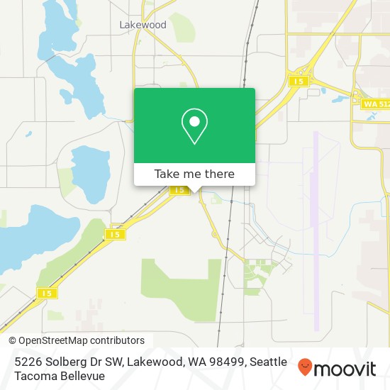 Mapa de 5226 Solberg Dr SW, Lakewood, WA 98499