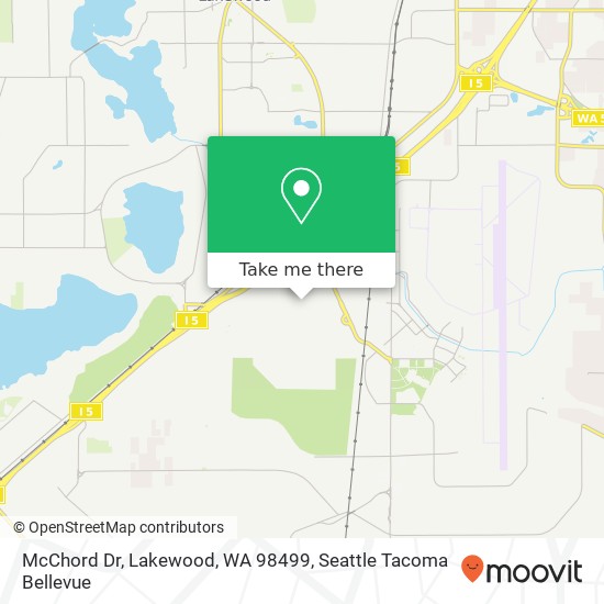 Mapa de McChord Dr, Lakewood, WA 98499