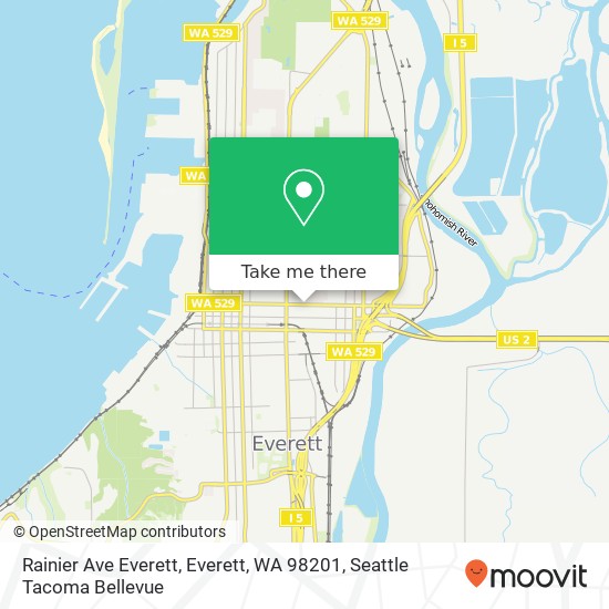 Rainier Ave Everett, Everett, WA 98201 map