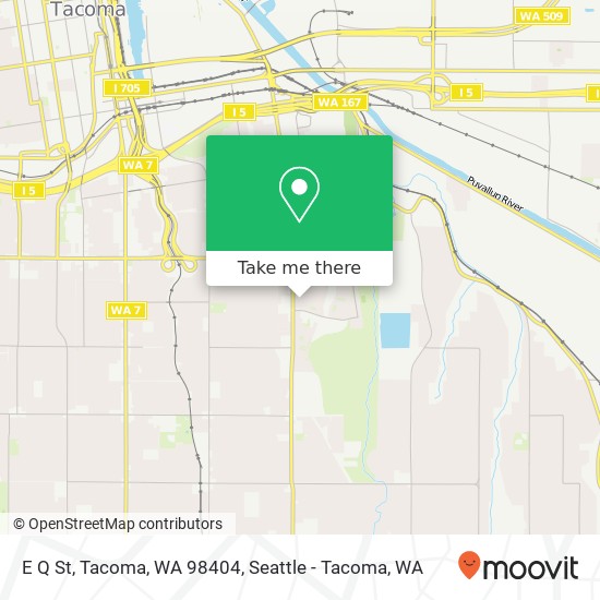 Mapa de E Q St, Tacoma, WA 98404