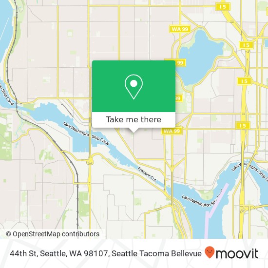 Mapa de 44th St, Seattle, WA 98107