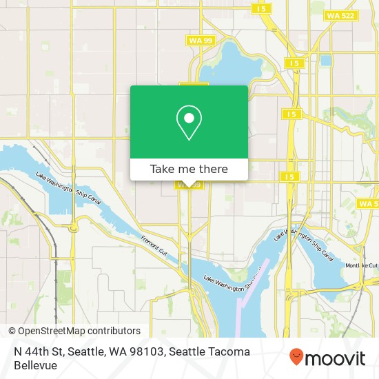 Mapa de N 44th St, Seattle, WA 98103