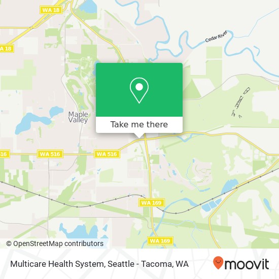 Multicare Health System map