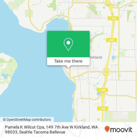 Mapa de Pamela K Wilcut Cpa, 149 7th Ave W Kirkland, WA 98033