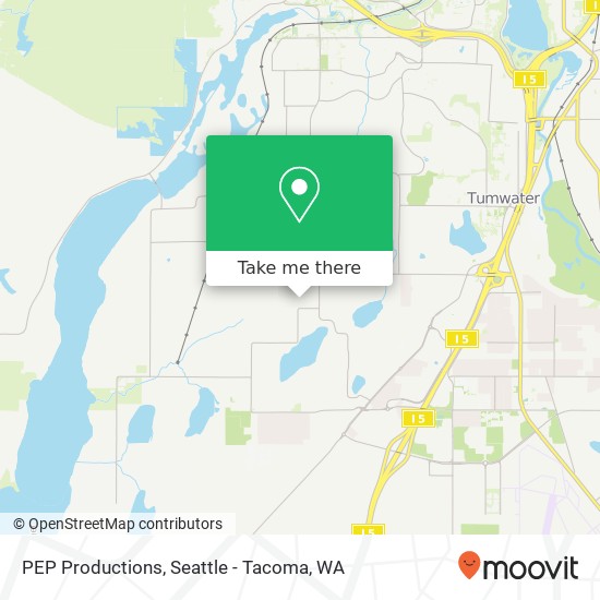 Mapa de PEP Productions, 5743 Kirsop Rd SW Tumwater, WA 98512