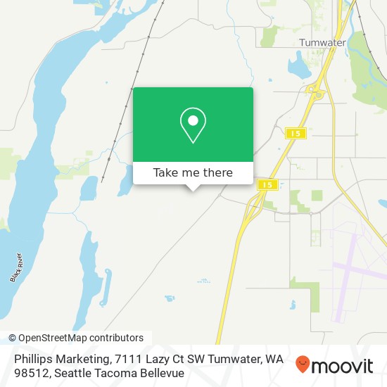 Mapa de Phillips Marketing, 7111 Lazy Ct SW Tumwater, WA 98512